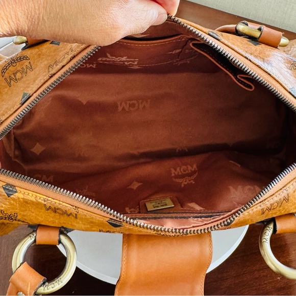 MCM Visetos Barrel Bag - Cognac - Picture 13 of 14